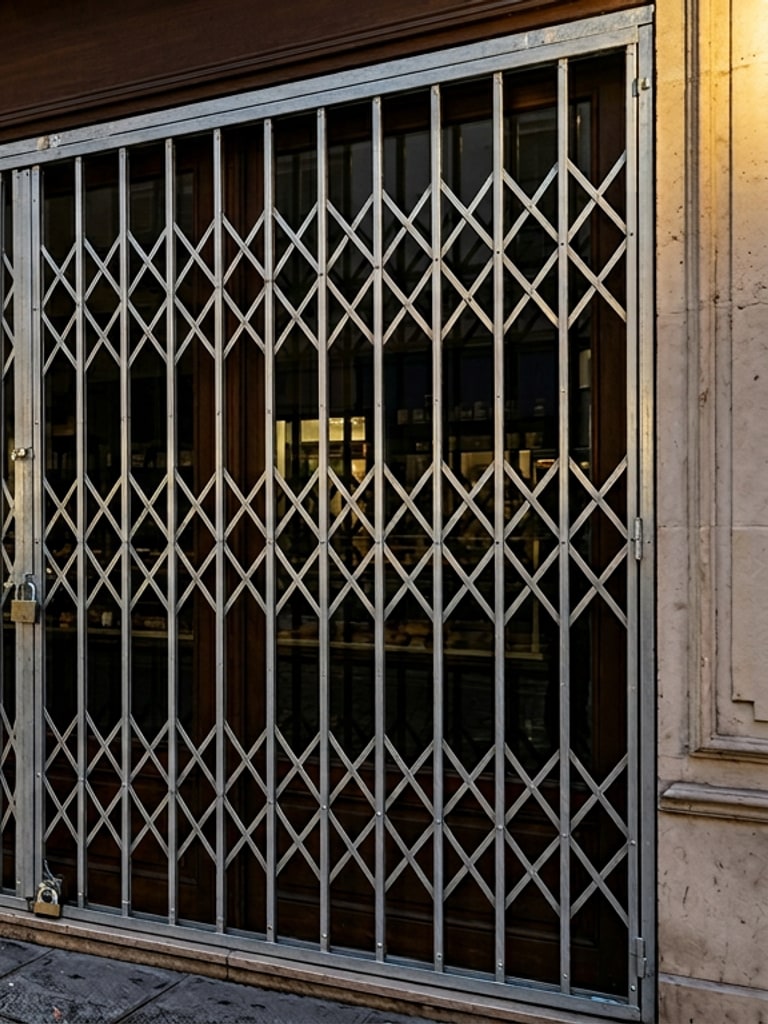 Grille extensible accordéon pour vitrine